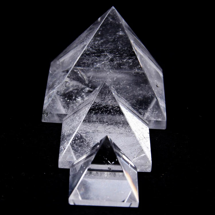 Wholesale Natural Clear White Quartz Crystal Pyramids Healing for sale