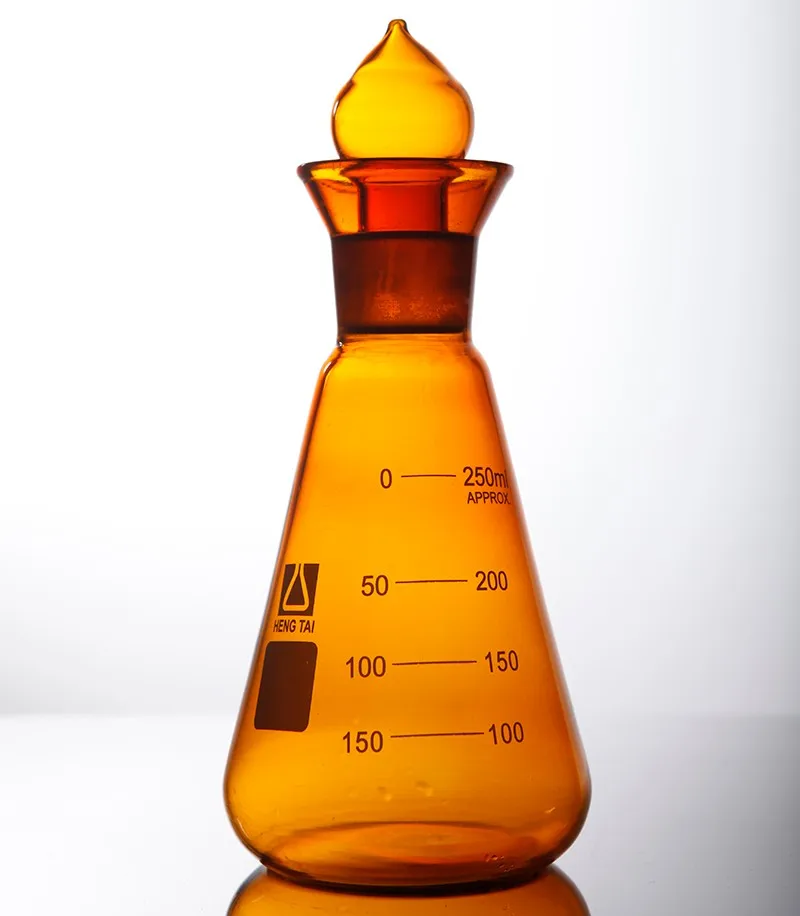 Lab 250ml Amber Glass Iodine Flask With Glass Stopper Buy Iodine