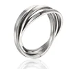 Europe and the United States superfluid jewelry wholesale, 3 mm classic three-loop ring