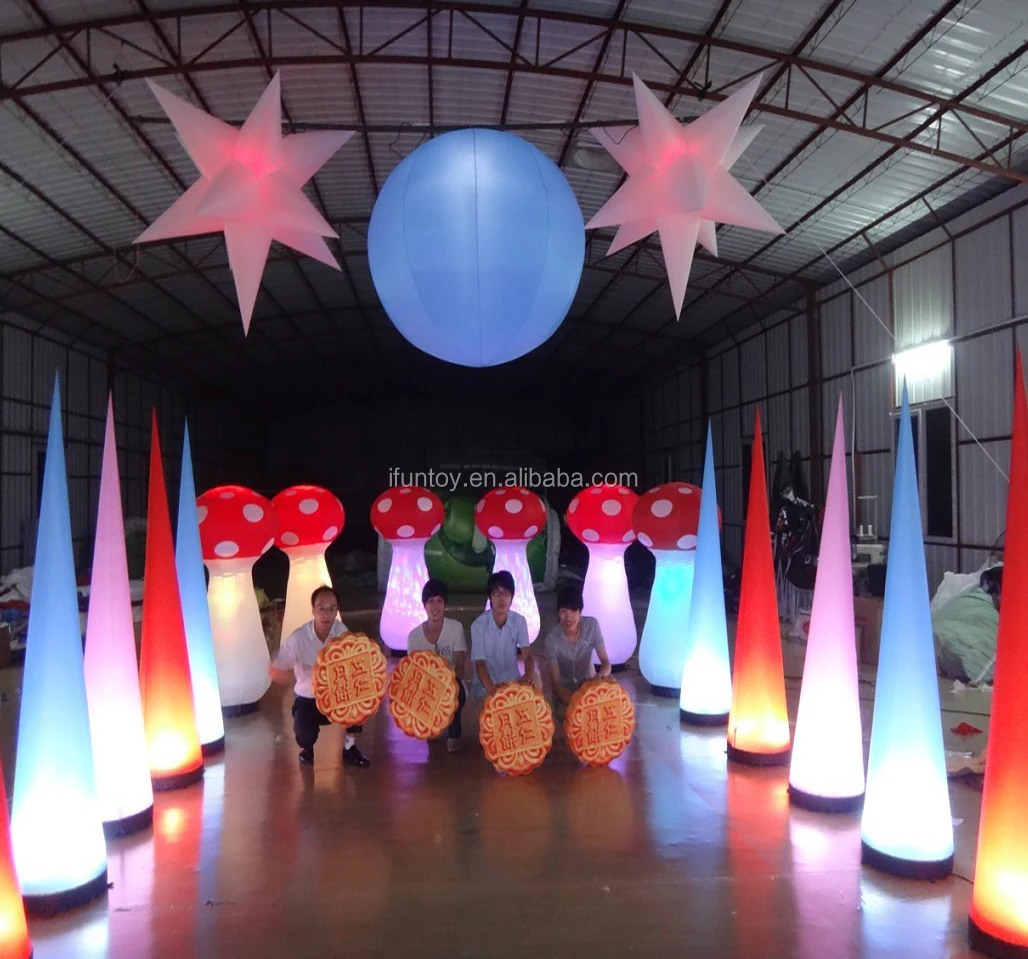 Christmas Inflatable Led Fun Star With Led Lights Inflatable Lighting