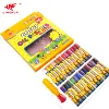 2019 Popular products best gift for children safe&non-toxic 24 colors silky wax crayons