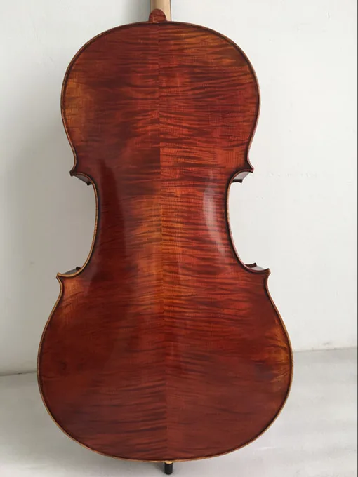 custom red brown colour professional grade cellos with hard