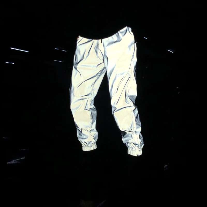 reflective hip hop pants