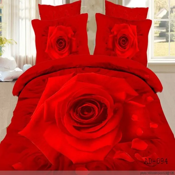 Red Rose 3d Bedding