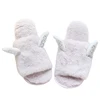 White types of women platform safe indoor felt slippers in winter