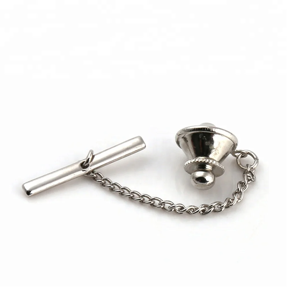 High Quality Silver Color Men's Tie Tack Pin Lapel Deluxe Clutch Buy