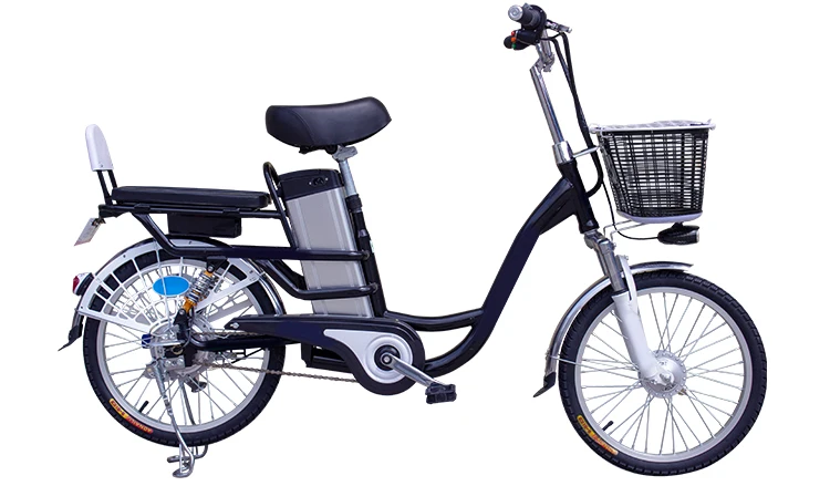 20 24 inch 48v 大轮胎电动自行车两轮成人货物电动自行车与篮子 - b