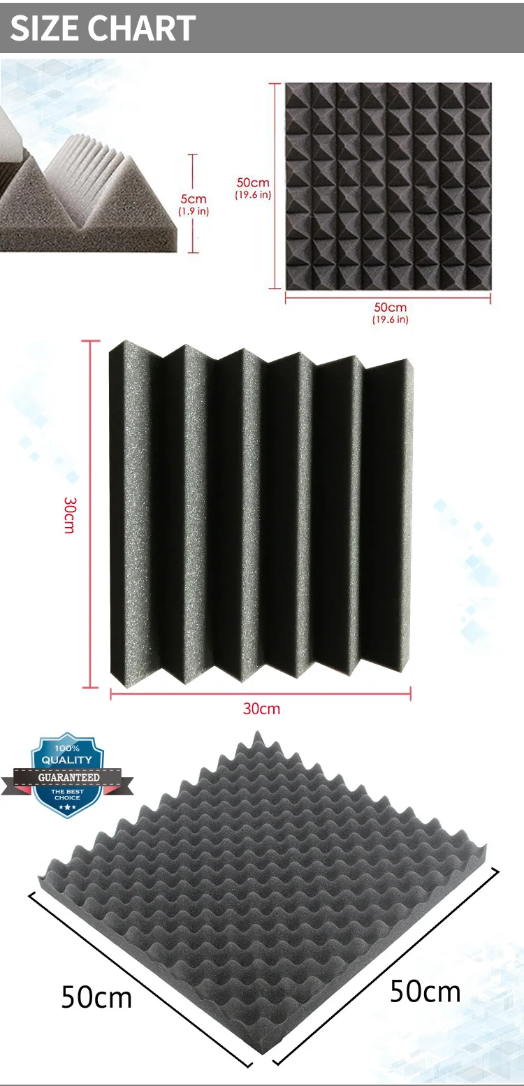 Foam Acoustic Panels Resonance Absorption Pu Acoustic Foam Acoustic