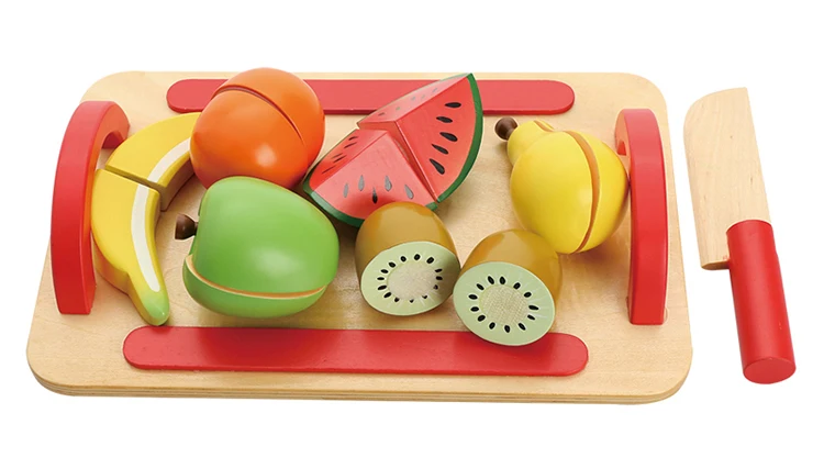 wooden chopping food toy