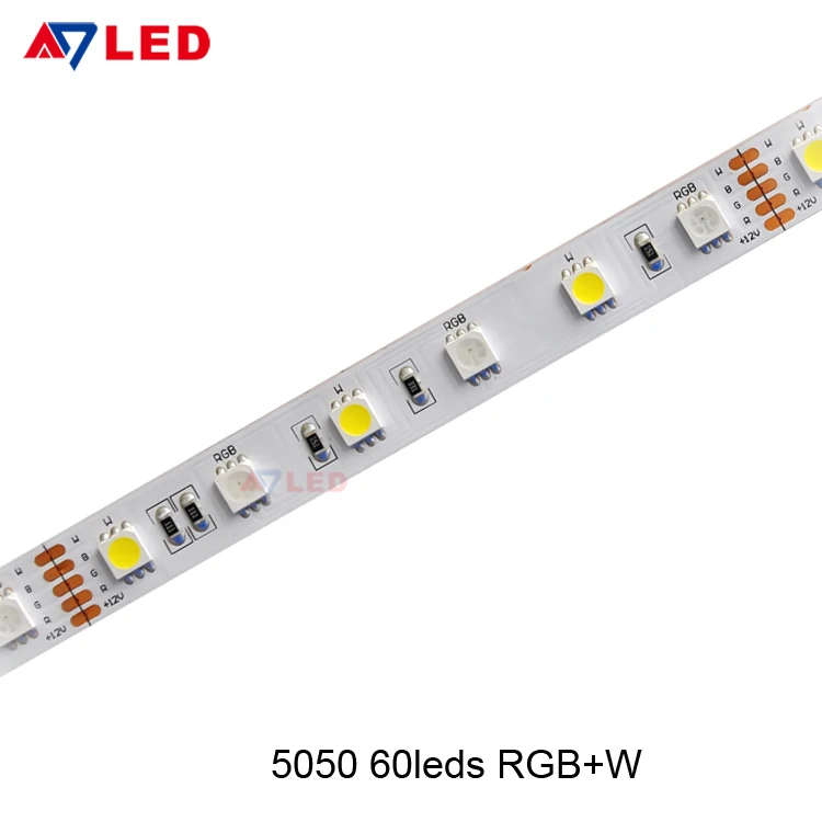 14.4 watt per meter smd 5050 24v RGB W/RGB+W color changing running led strip