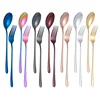 Stainless steel titanium gold metal table fork spoon set