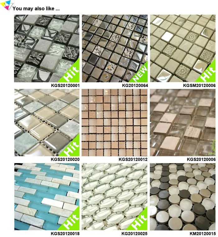 Hot Sale White Shinning Glass Pebble Mosaic Tile, Crystal Pebble Mosaic