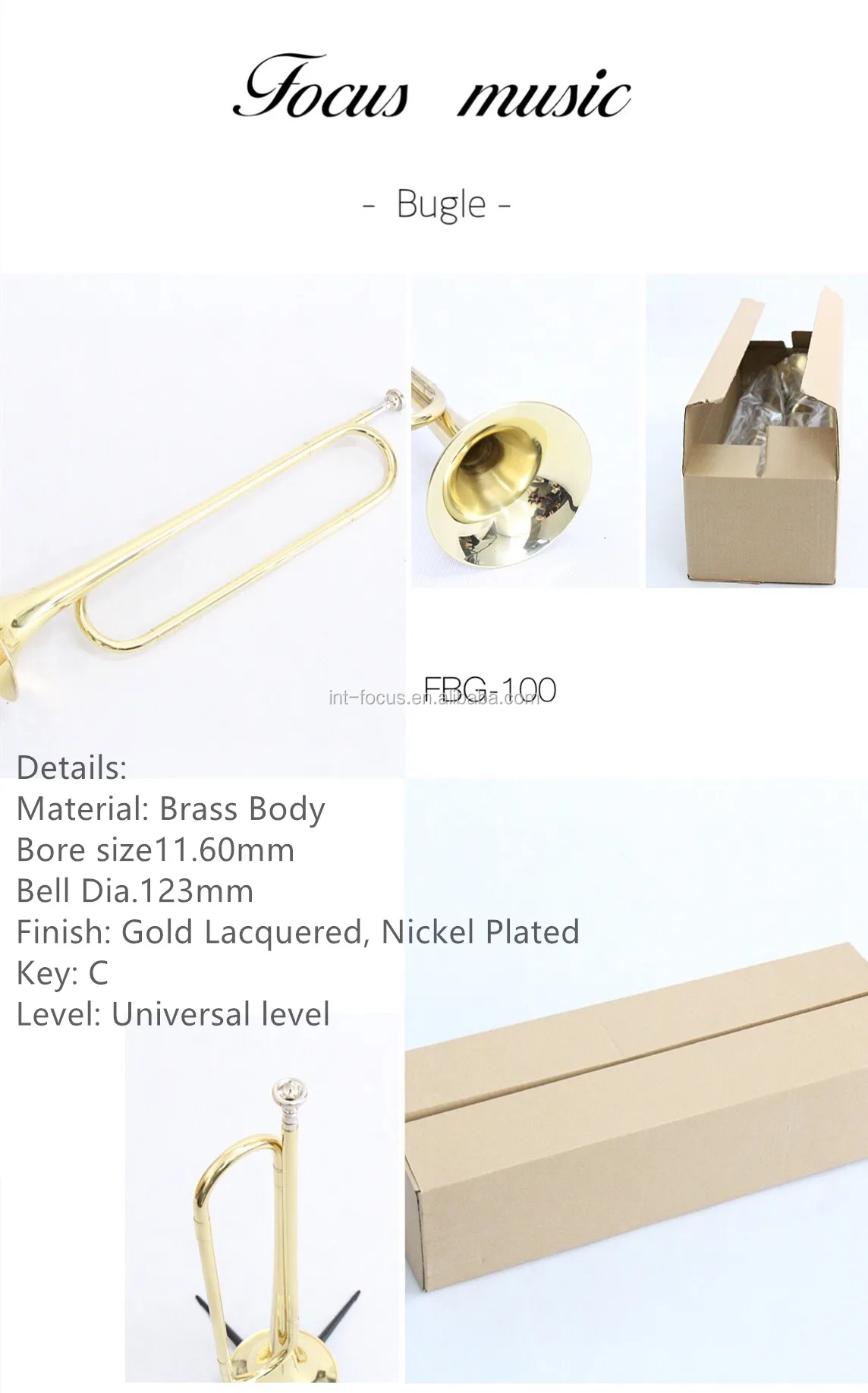 Cheap Full Stoke Bugle Horn Focus Brand Brass Spanish Bugle Horn Buy