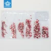 Gem stone nail rhinestone mix size plastic bag packing topaz AB flat back strass non hot fix rhinestone for shoes