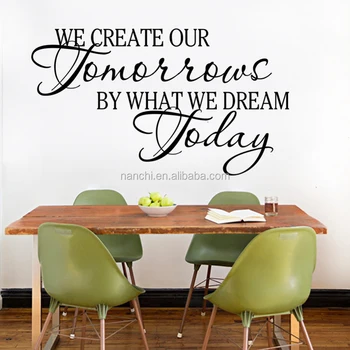 Creative Tomorrow By Dreams Today Wall Art Decal Home Decor Famous Inspirational Quotes Living Room Bedroom Wall Stickers Buy Removable Pvc Wall