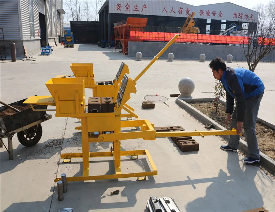 Qmr2-40 Hand Operated Clay Soil Mud Compressed Earth Block Machine ...