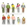 Various miniature plastic model human figurines for architectural model and train model layout