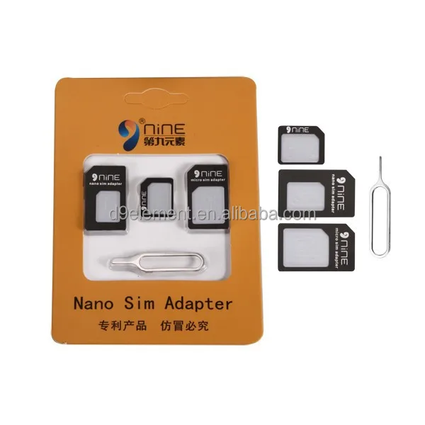 High Quality Universal 4 In 1 Card Kits Acrylic Plastic SIM Card Adapter