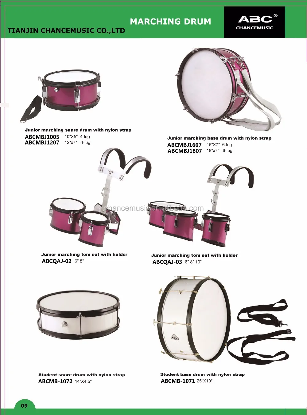 Junior Marching Snare Drum Abcmbj1607/1807 Buy Snare Drum Lugs,Cheap