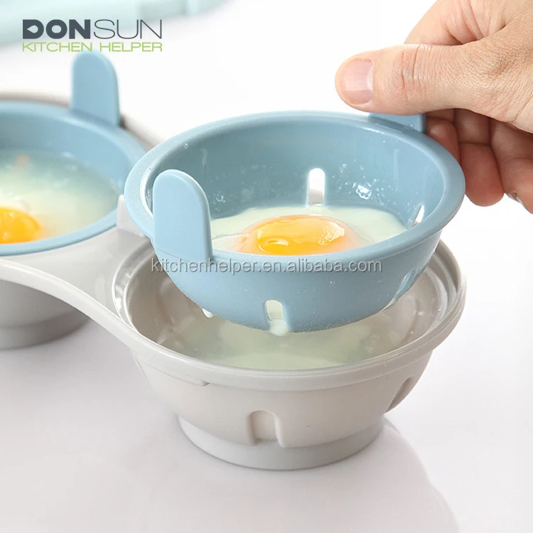 Double Cups Design Microwave Plastic Egg Poacher Buy Egg Poacher