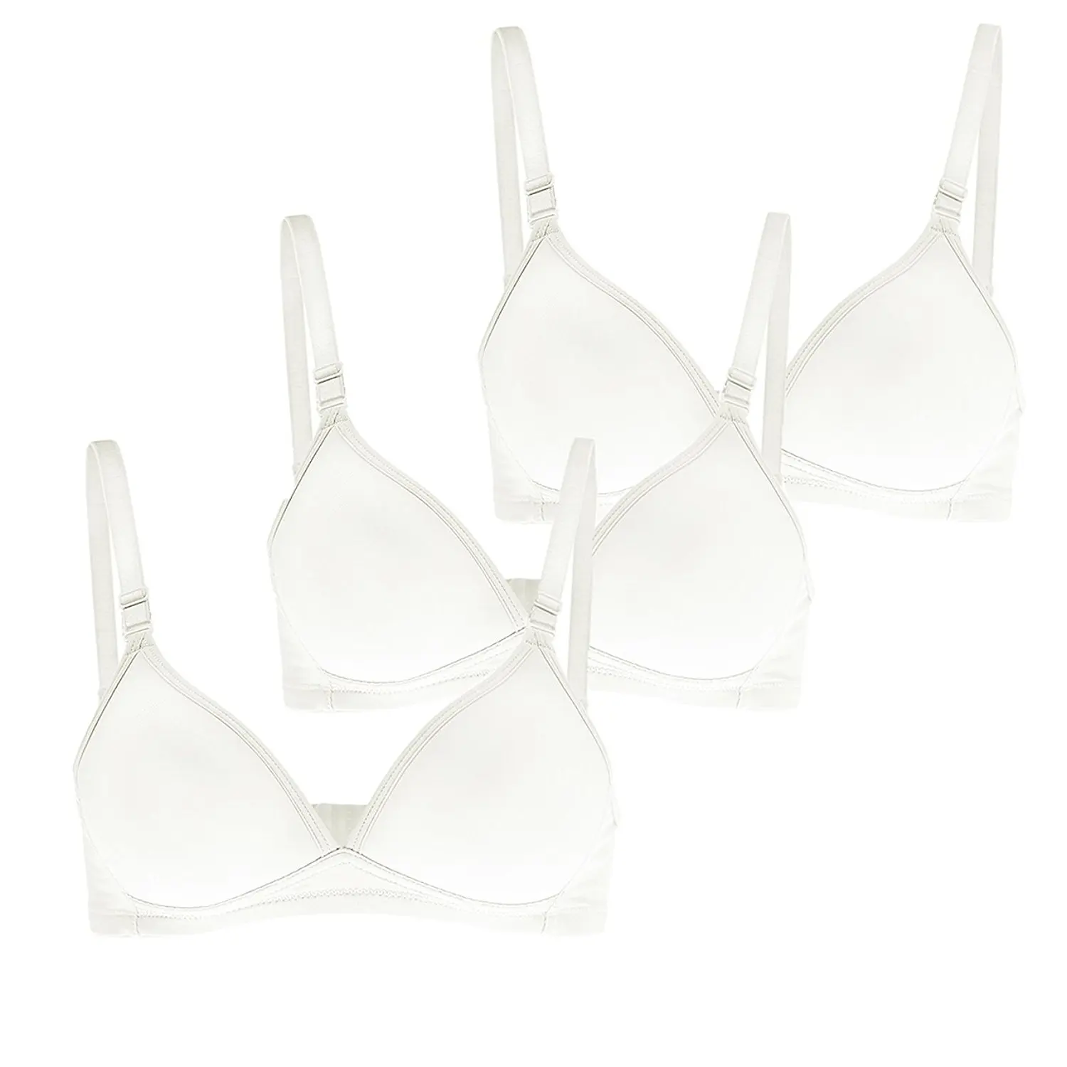 Rebacker Teen Girls Bra Thin Cotton Breathable Sports Bra Wire Free Wireless Push Up Running Casual Bra