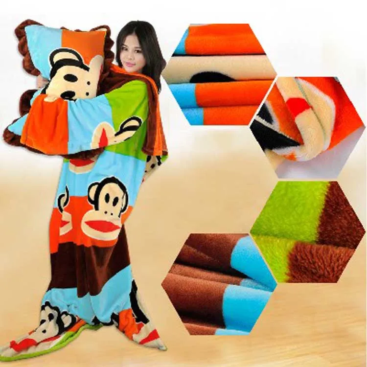 100 Polyester Fleece Wearable Super Soft Cozy Tv Blankets With Sleeves