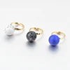 2019 Fashion Ring Jewelry Trendy Adjustable Size Round Gemstone Finger Ring For Women