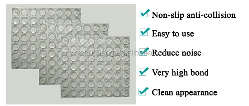 transparent polyurethane SJ5312//CL Self-adhesive foot H:3.6mm