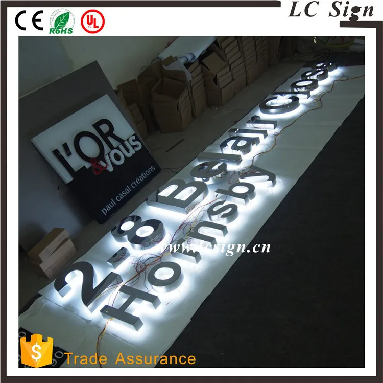 Illuminated 3d Logo Embossing Customized Commercial Building Front Led