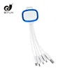 2019 new arrivals nice cheap promotion gift Keychain 4 in 1 Led light USB charging Cable with OEM Logo
