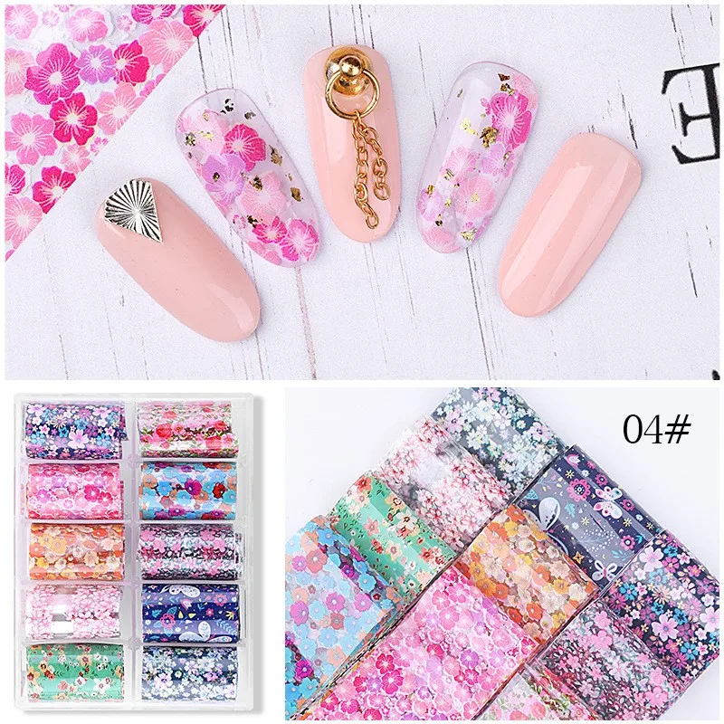 Factory Wholesale New Arrival Nail Art Design Flower Nail Foil - Buy