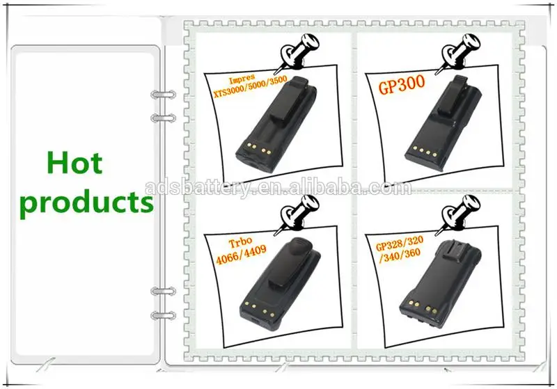 professional Digital walkie talkie adsbattery 6574L electric battery for motorola 3.6v MTP800/850 lithium battery manufacturer