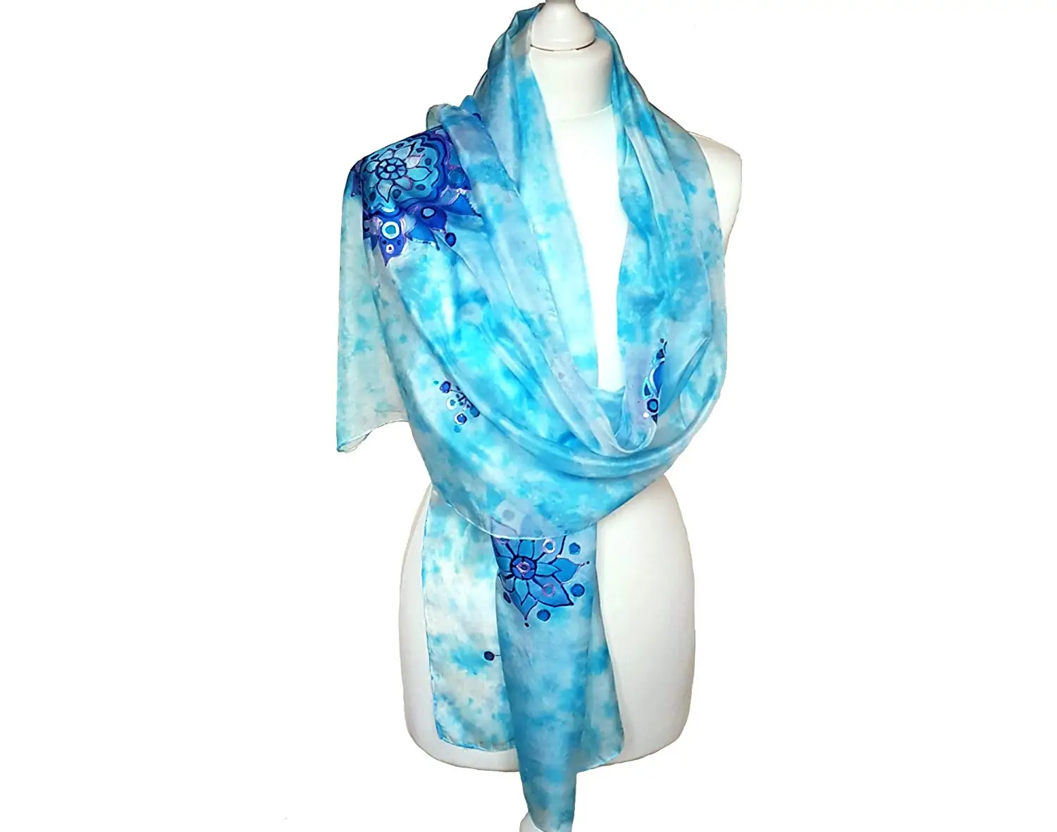 ladies pale blue scarf