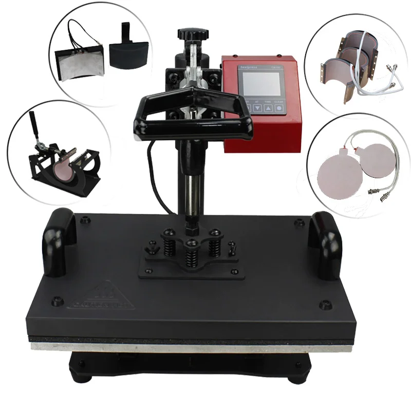 Factory Supply Swing Away Heat Press Machine 8 In 1 For T Shirt Mug Cap