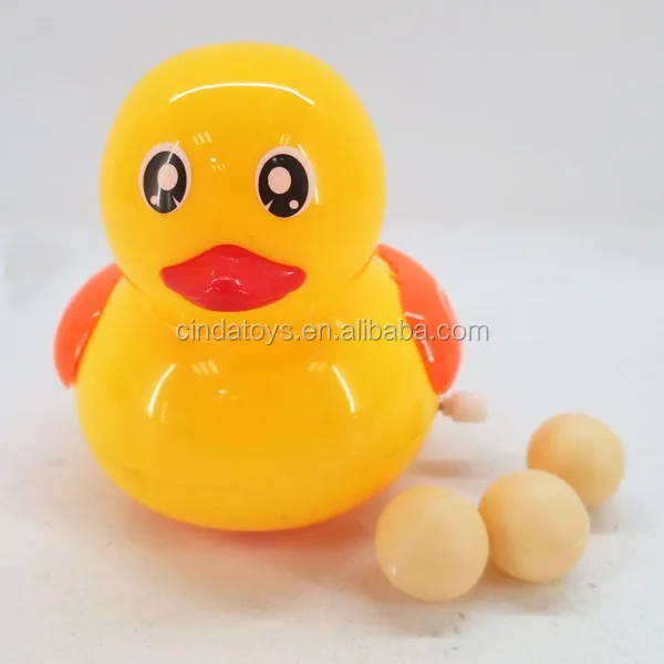 Wind Up Lay Duck Toy Mechanism Surprise Egg Duck Lay Egg Game Novelty