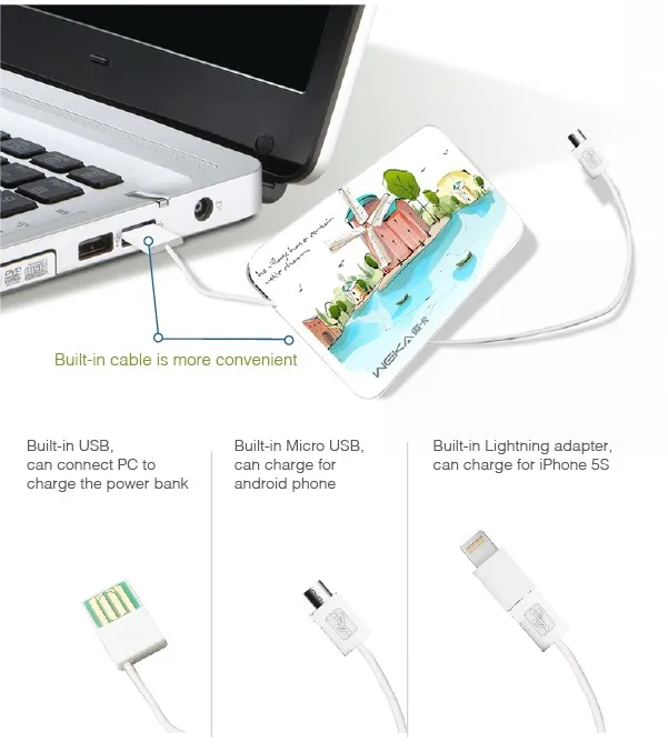 Portable Mobile Power Bank 2000mah For All Kinds Of Mobile Phones-VSON