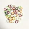 11mm color side candy color 4 hole resin color white button.