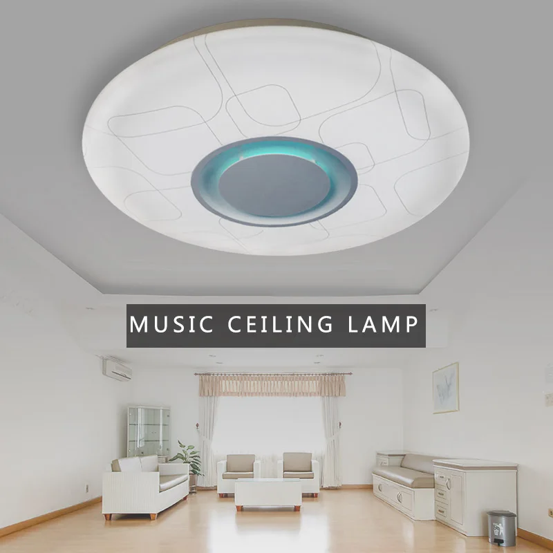 Smart bluetooth music ceiling lamp for bedroom lighting