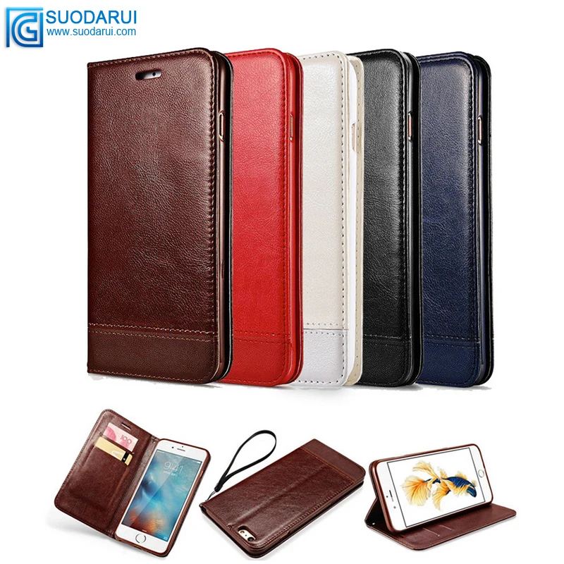 luxury leather pouch cover For apple iphone X/8 /7/6 wallet Phone flip case