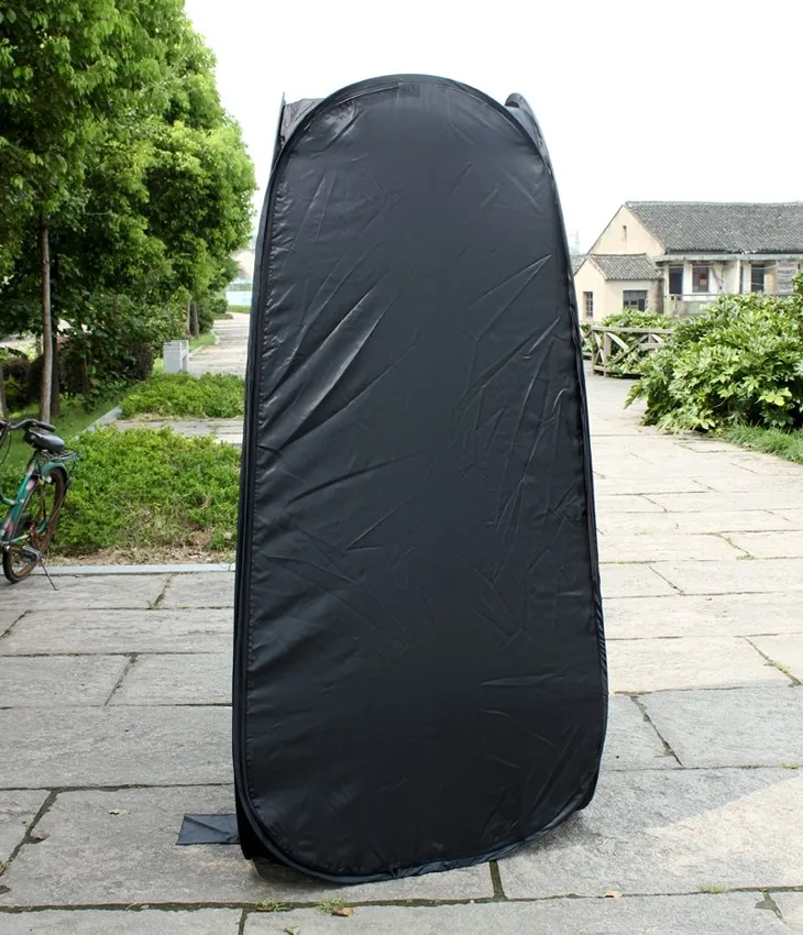 Collapsible Indoor/Outdoor Camping Photo Studio Pop Up Changing Dressing Tent Fitting Room with Carrying Case(Black)