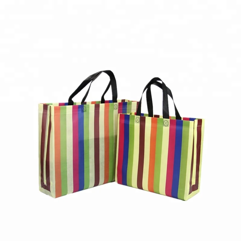 Ucuz renkli laminasyon yeniden kullanılabilir alışveriş çantası bez kostüm/laminasyon olmayan dokuma çanta