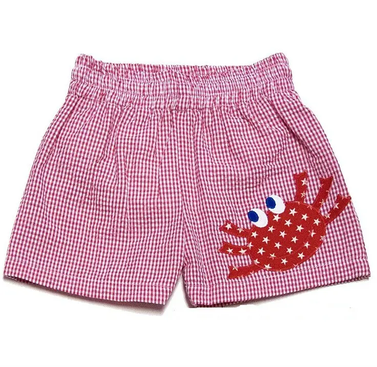 Red Gingham Blank Swimming Trunks For Baby Boys Infant And Toddler