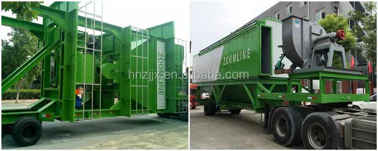 China mobile hot mix asphalt plant equipment with 80THP capacity