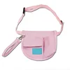DEQI Wholesale Fashion Sport Travel Women Lady Nurse Tool Pockets Custom Logo Pink Polyester Wait Bag Sling Bag