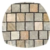 Natural Yellow Granite flagstone paving cubes flooring square paver with plastic mesh