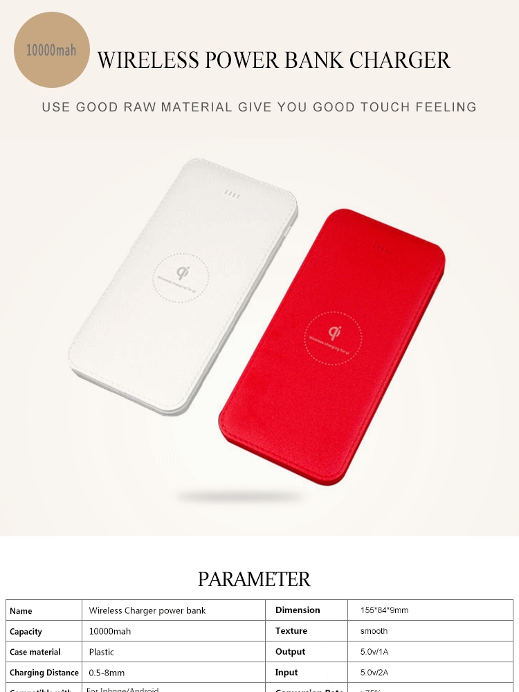 wireless power bank charger, factory 10000mah slim Power Banks - ANKUX.COM