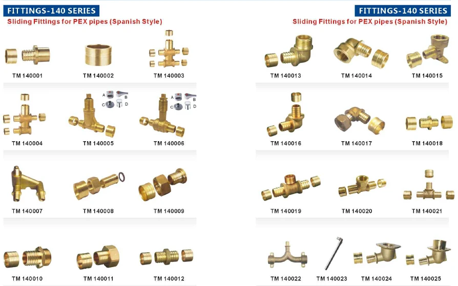 Brazil Style Npt Thread Pex Sliding Plumbing Fitting For Pex Tube Water