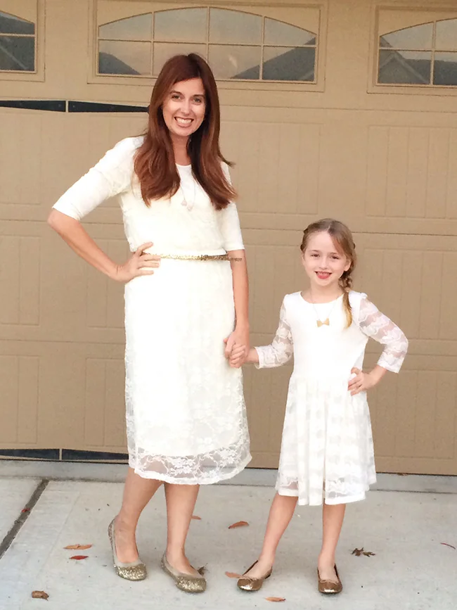 Lace Dress For Baptism Mom