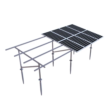 Aluminum / Galvanized Steel Ground Solar Panel Mounting Structure - Buy ...