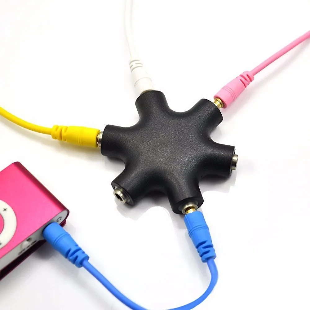 Divisor De Auriculares 5 En 1 - Cable De 1.5m Para Compartir Audio